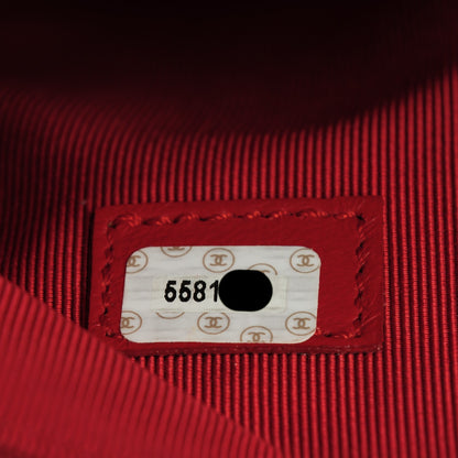 Chanel Grained Calfskin Shopping Tote Red 7 of 12