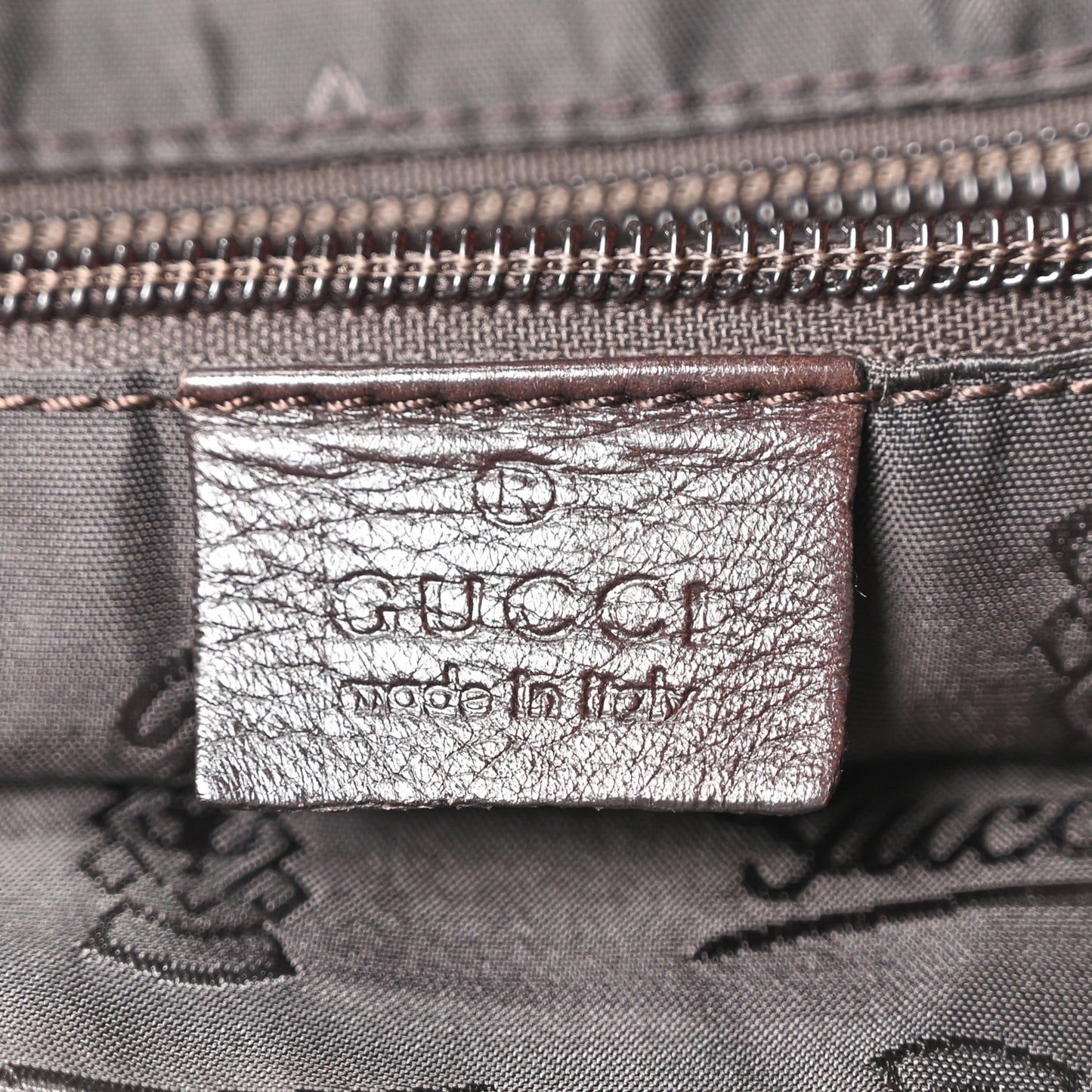 Guccissima Medium Flat Messenger Bag Dark Brown