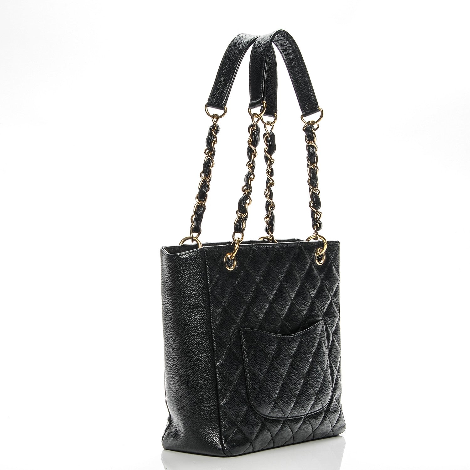 Chanel Caviar Quilted Petit Shopping Tote PST Black 3 of 7