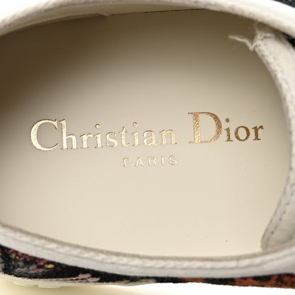 Christian Dior Canvas Jardin Botanique Embroidered Womens Walk'N'Dior Low Top Sneakers 39.5 Black Multicolor 8 of 12