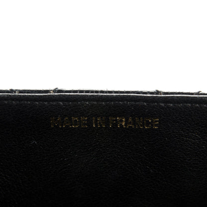 Chanel Lizard Quilted Mini Flap Evening Bag Black 8 of 9