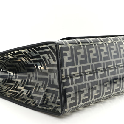 Fendi TPU FF Vitello Century Plexiglass Medium Runaway Shopper Tote Black 8 of 10