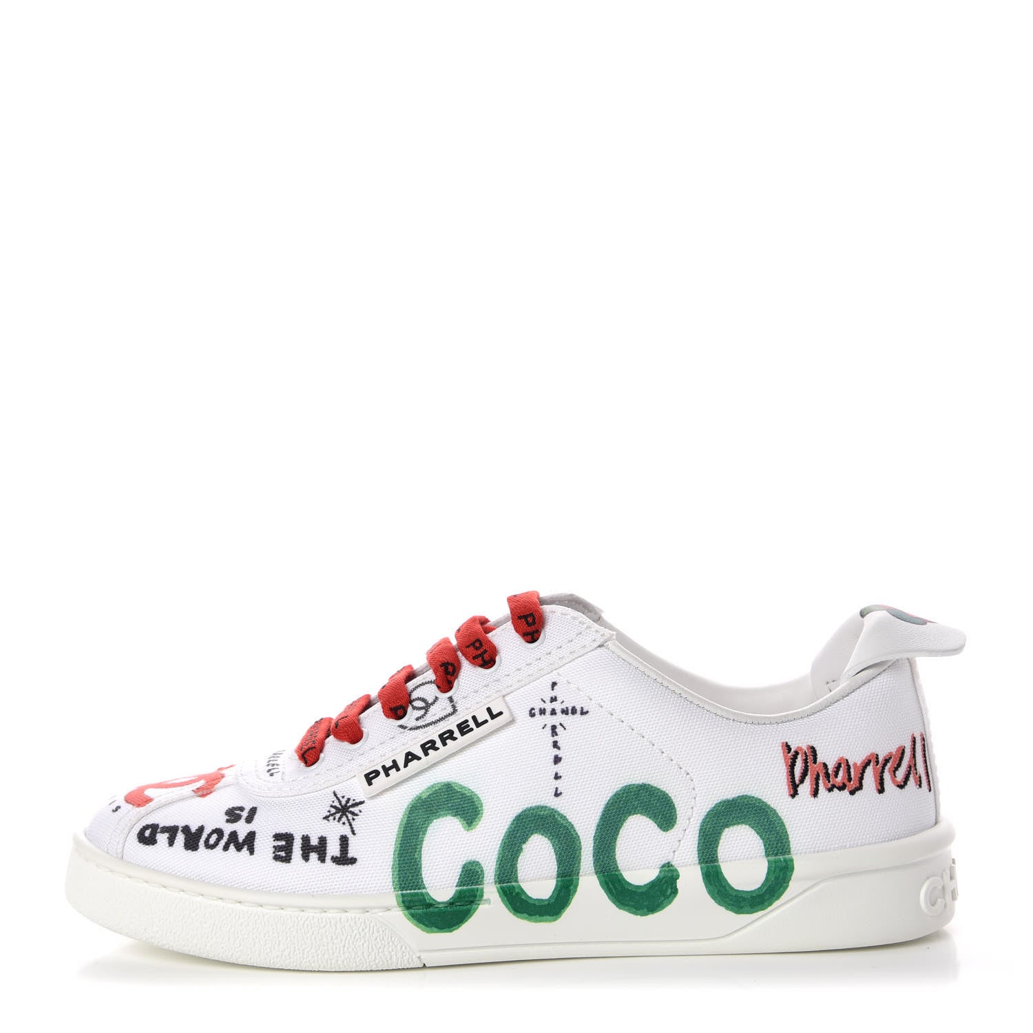 Chanel x Pharrell Williams Canvas Womens Sneakers 35 White 1 of 23