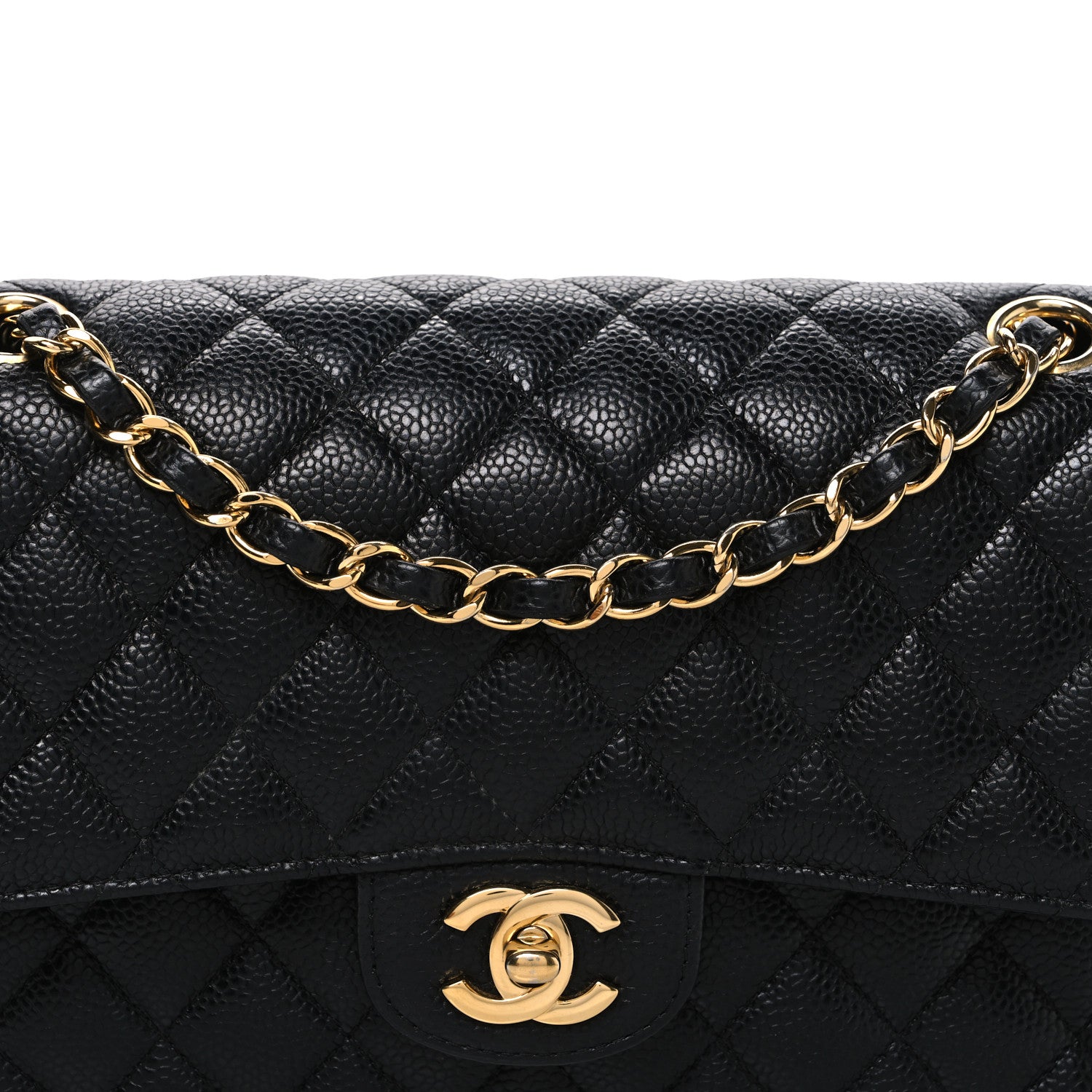 Chanel Caviar Quilted Medium Double Flap Black 7 of 9