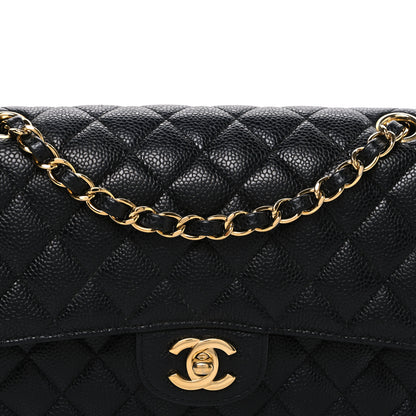 Chanel Caviar Quilted Medium Double Flap Black 7 of 9