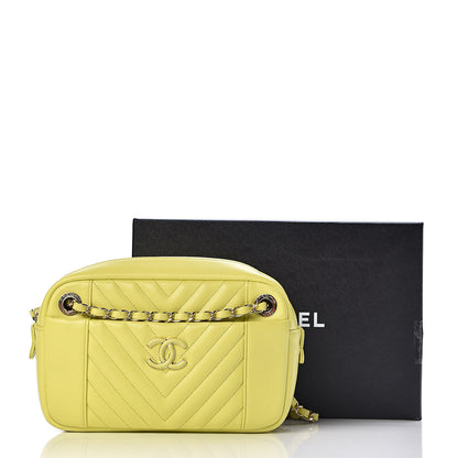 Chanel Calfskin Quilted Daily Chevron Camera Case Light Green 12 of 12