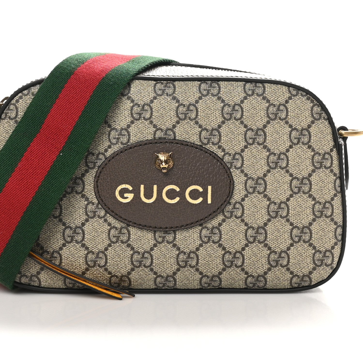 Gucci GG Supreme Monogram Web Neo Vintage Shoulder Bag Beige New Acero Crop 7 of 9