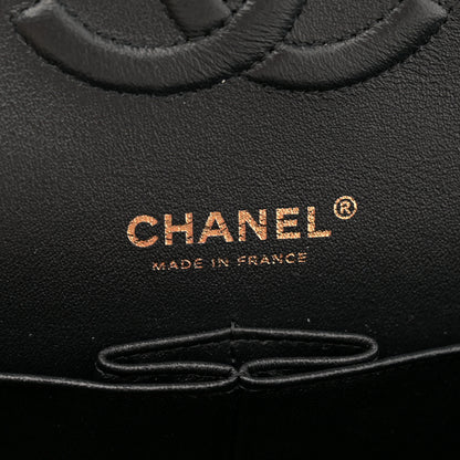 Chanel Tweed Quilted Medium Double Flap Black Ecru White 6 of 13