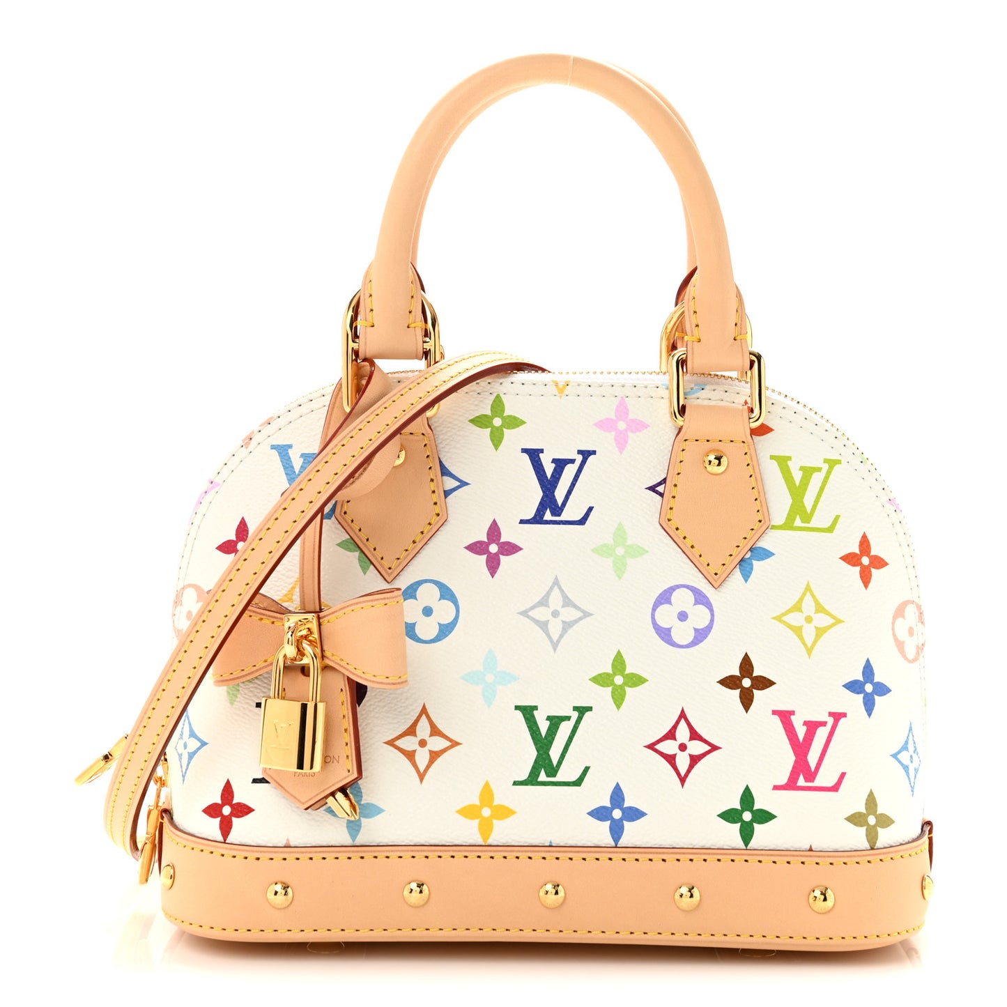 LV x TM Monogram Multicolor Alma BB White