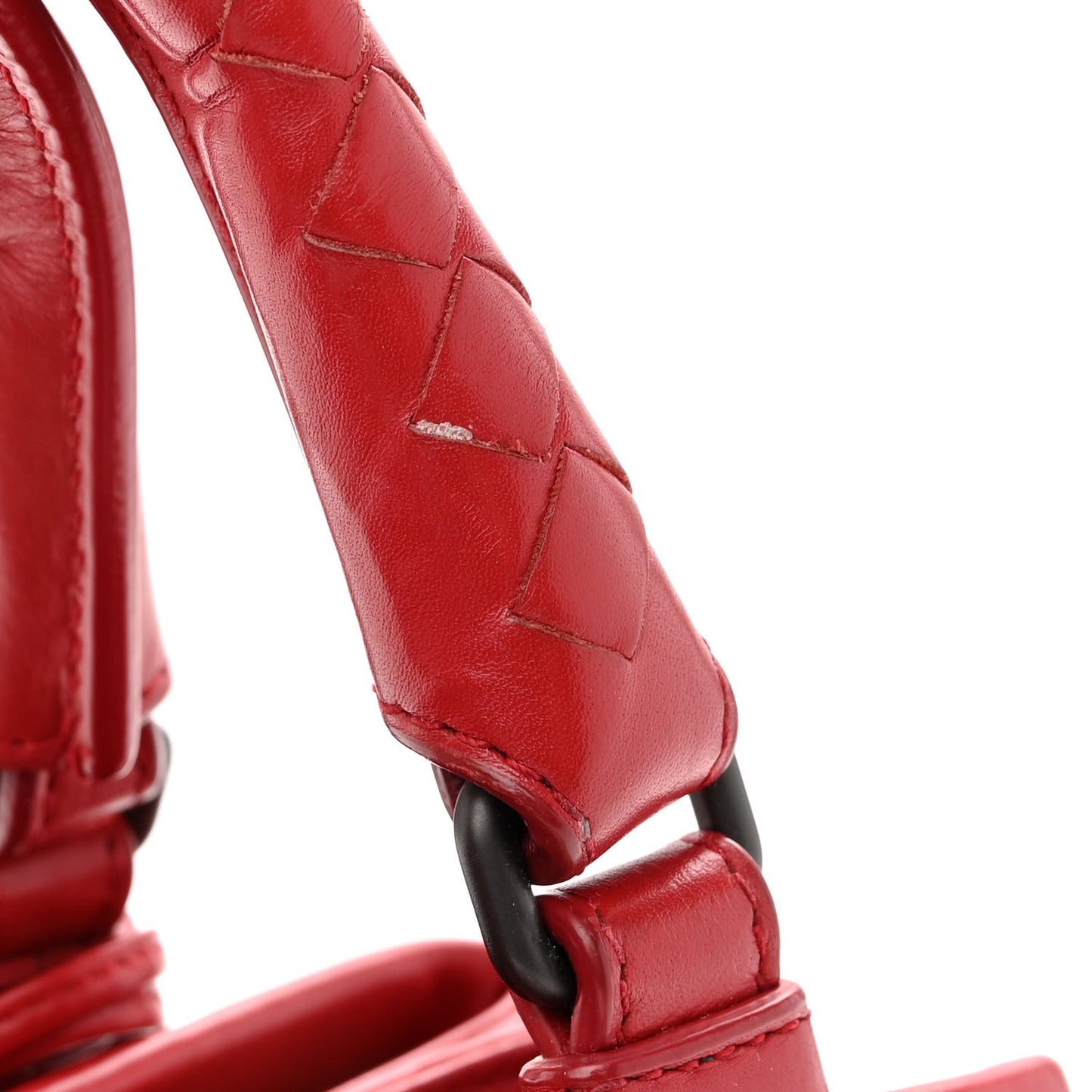 Calfskin Intrecciato Mini Roma Red