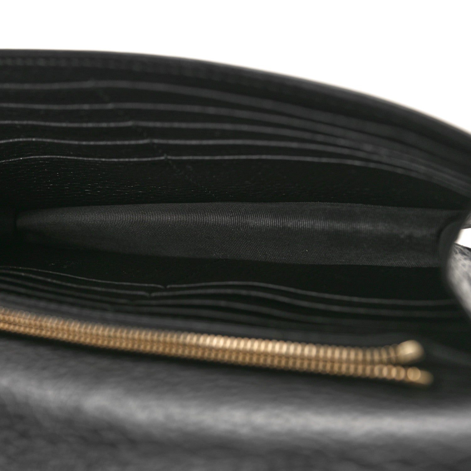 Gucci Dollar Calfskin Interlocking G Chain Wallet Black 5 of 9