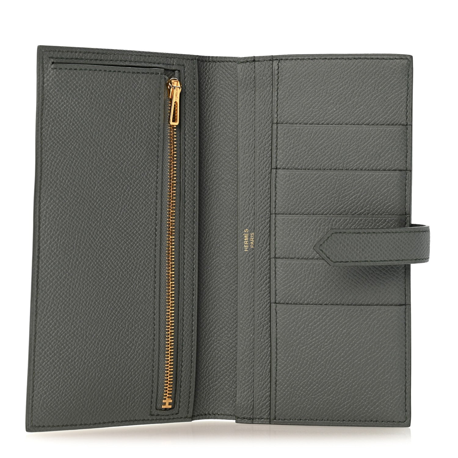 Hermes Epsom Bearn Gusset Wallet Vert Amande 5 of 10
