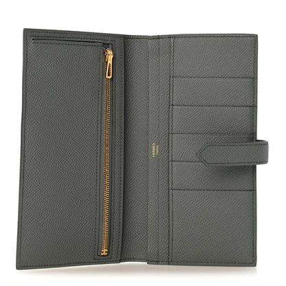 Hermes Epsom Bearn Gusset Wallet Vert Amande 5 of 10