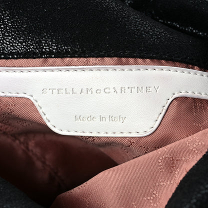Stella McCartney X ED CURTIS Shaggy Deer Logo Embroidered Mini Falabella Fold Over Tote Black 7 of 9