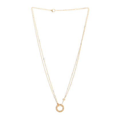 Cartier 18K Yellow Gold 2 Diamond LOVE Necklace 3 of 4