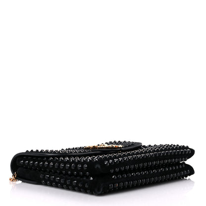 Versace Suede Studded Virtus Chain Clutch Black 4 of 15