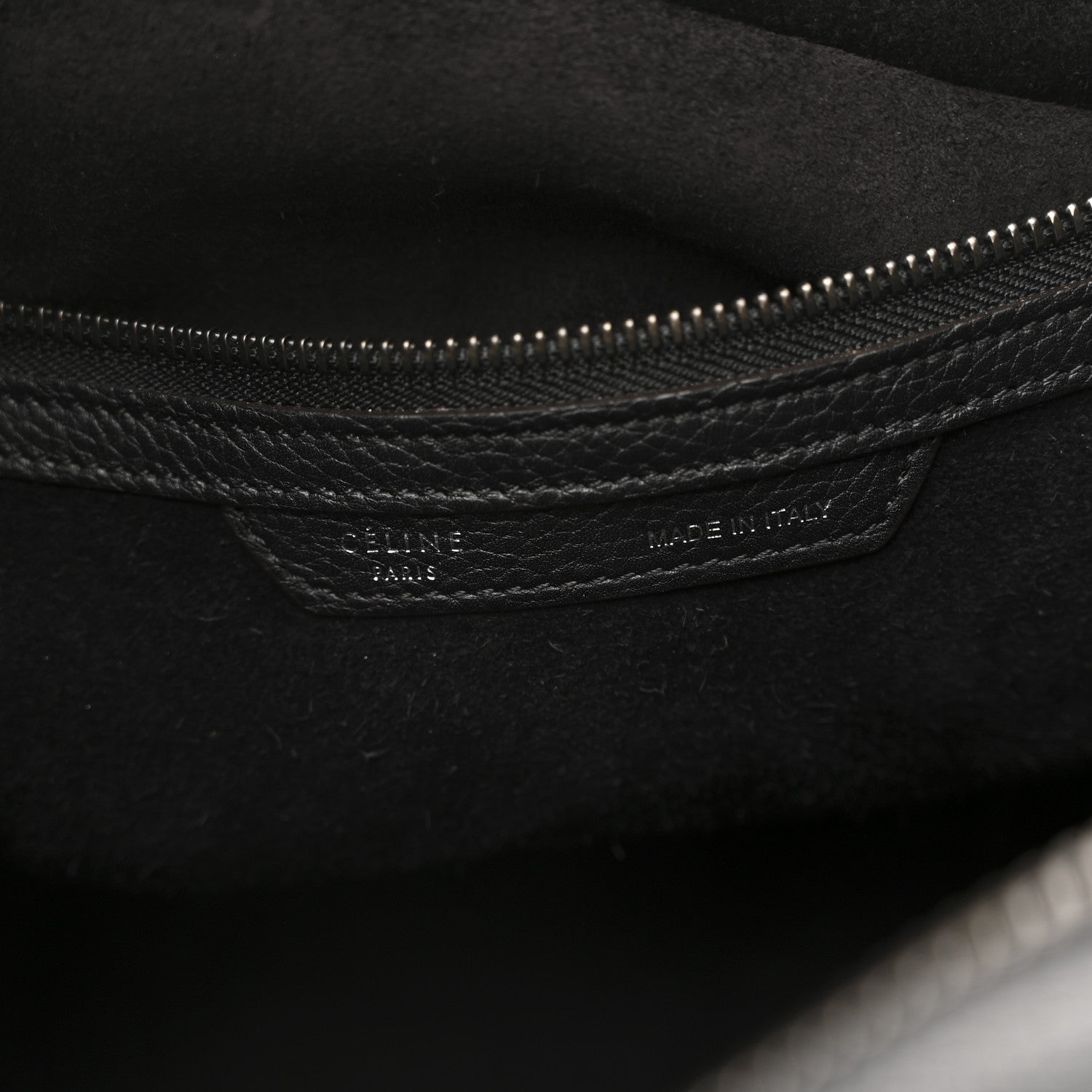 Celine Drummed Calfskin Mini Luggage Black 6 of 13