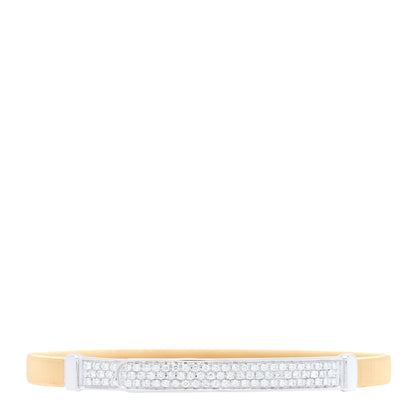 Marco Bicego 18K Yellow White Gold Diamond Thin Coil Pave Bangle Bracelet 1 of 4