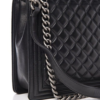 Chanel Calfskin Quilted Large Boy Flap Black 16 of 20