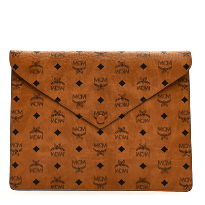 MCM Visetos Envelope Clutch Cognac 1 of 6