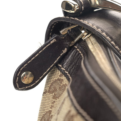 Gucci Monogram Web Studded Pelham Shoulder Bag Dark Brown 6 of 6