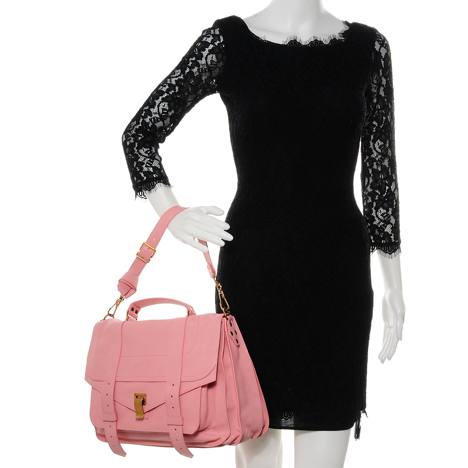 Proenza Schouler Lambskin PS1 Large Satchel Piglet Pink 2 of 13