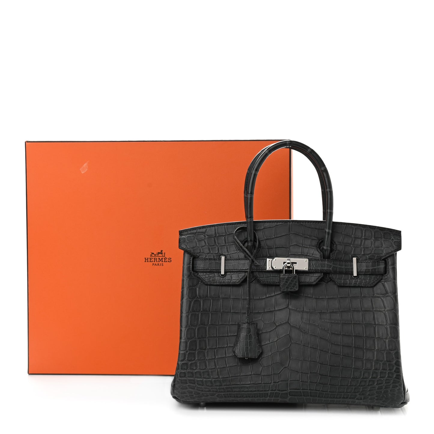 Matte Niloticus Crocodile Birkin 30 Plomb
