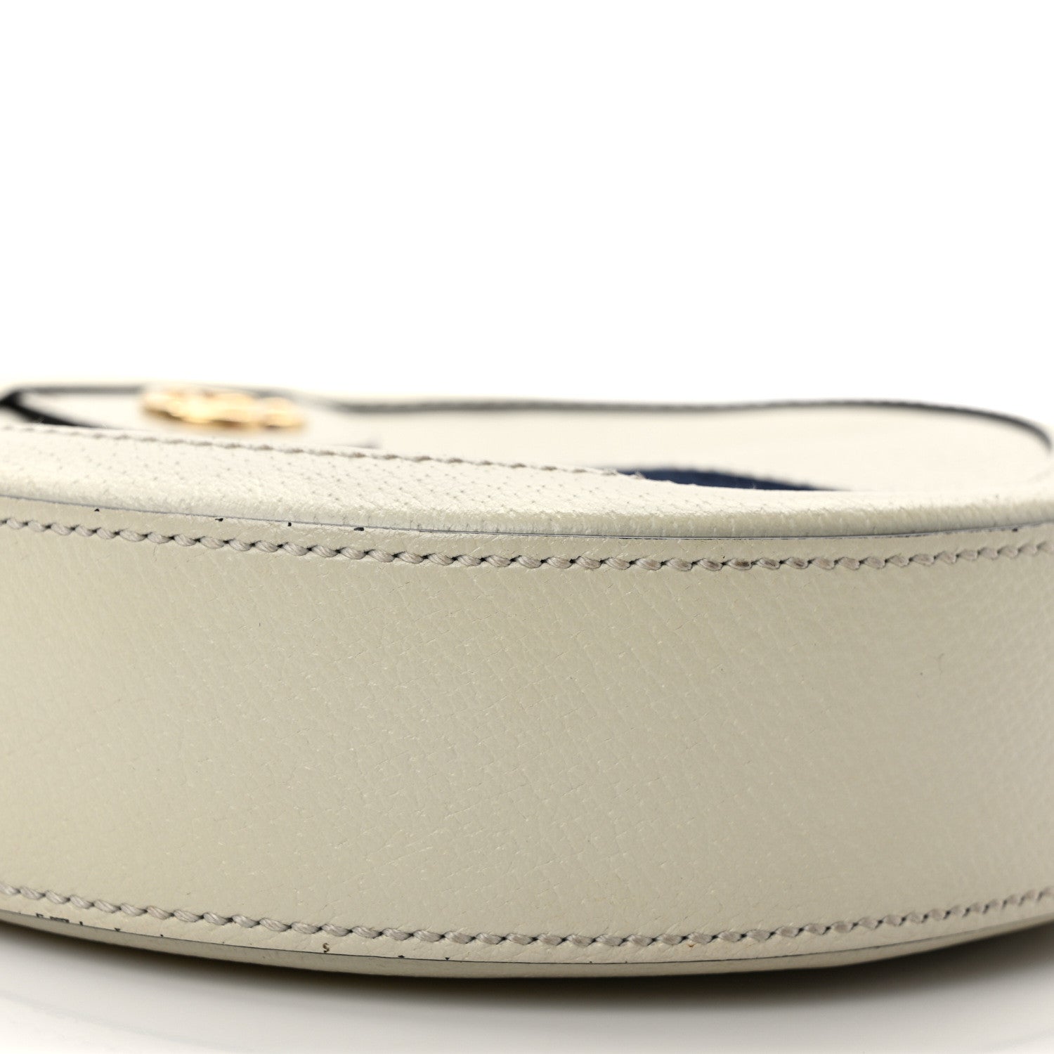 Gucci Textured Calfskin Web Mini Ophidia Round Shoulder Bag Mystic White 8 of 9