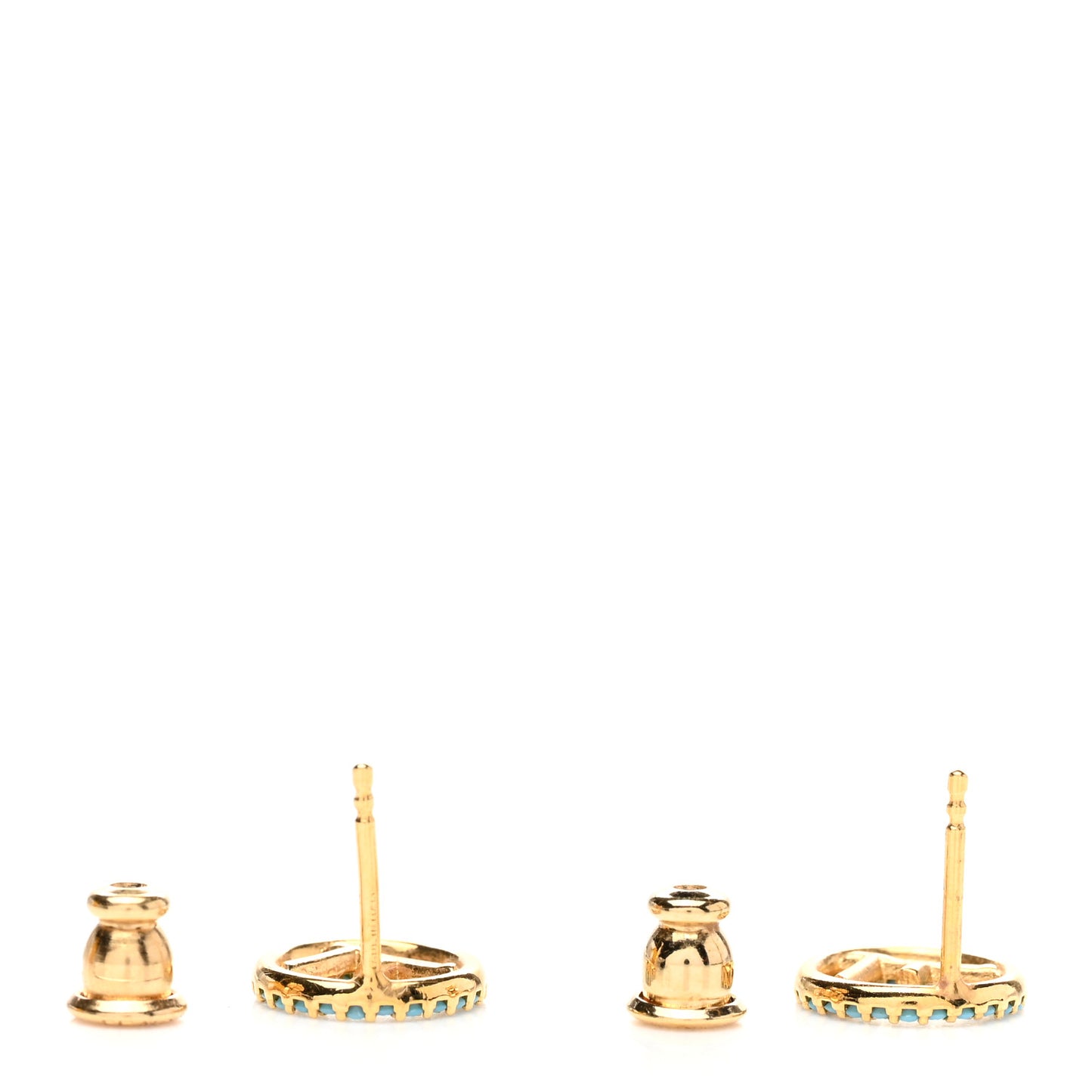 Metal Beaded F is Fendi Earrings Turquoise