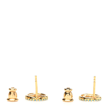 Fendi Metal Beaded F is Fendi Earrings Turquoise 3 of 5