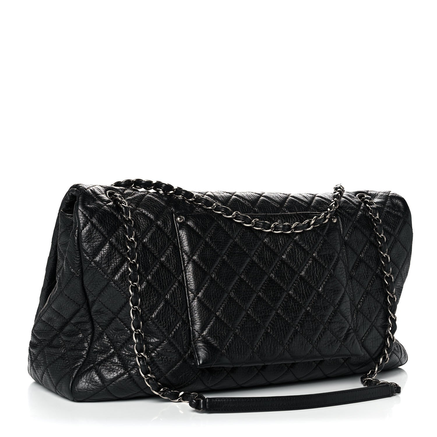 Chanel Calfskin Quilted XXL Travel Flap Bag Black 3 of 10