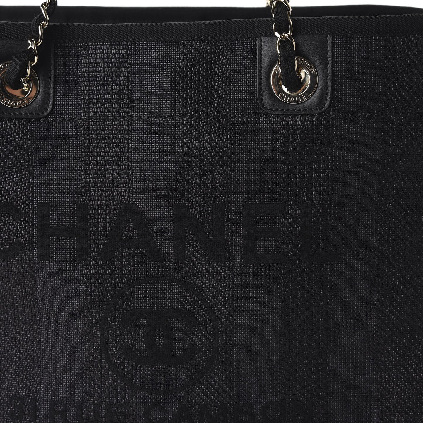 Mixed Fibers Striped Small Deauville Tote Black
