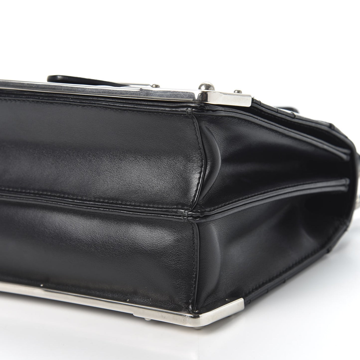 Soft Calfskin Impunture Diagramme Cahier Bag Black