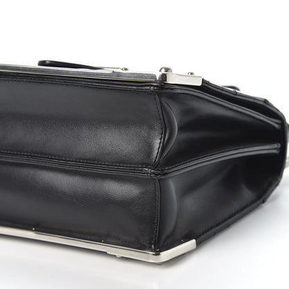 Prada Soft Calfskin Impunture Diagramme Cahier Bag Black 6 of 8