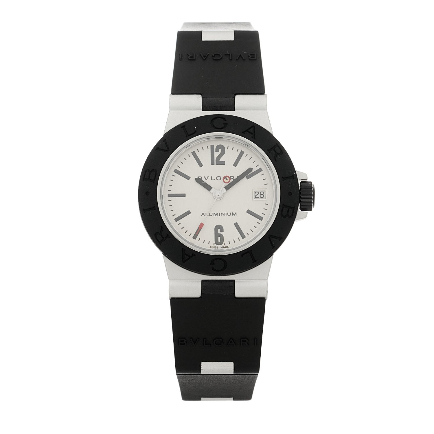 Bulgari Aluminum Rubber 29mm Diagono Quartz Watch 1 of 4