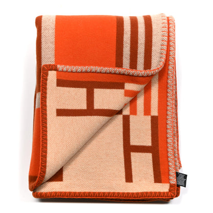 Hermes Wool Cashmere Ithaque Blanket Terrocotta 2 of 3