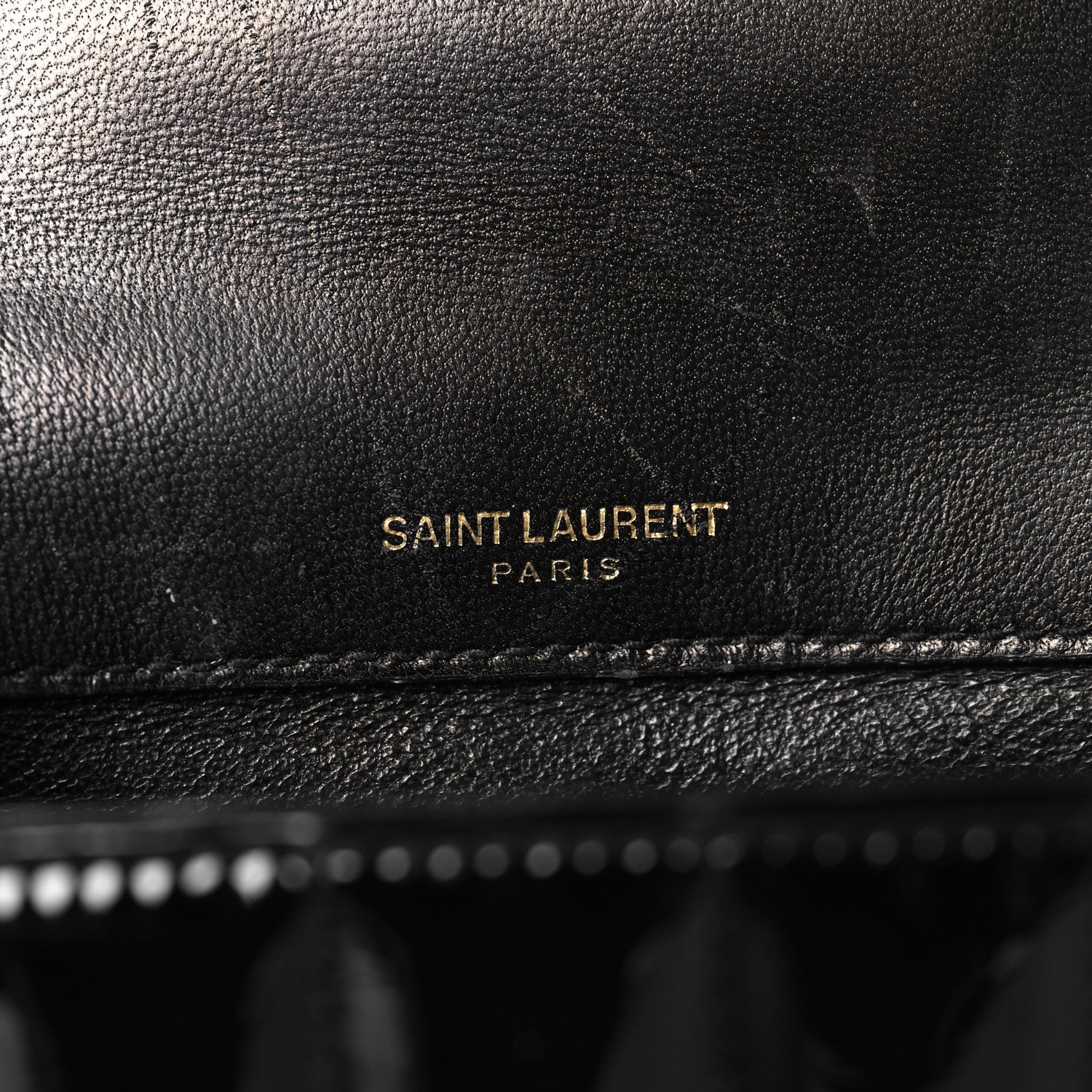 Saint Laurent Patent Matelasse Monogram Small Vicky Chain Bag Black 6 of 12