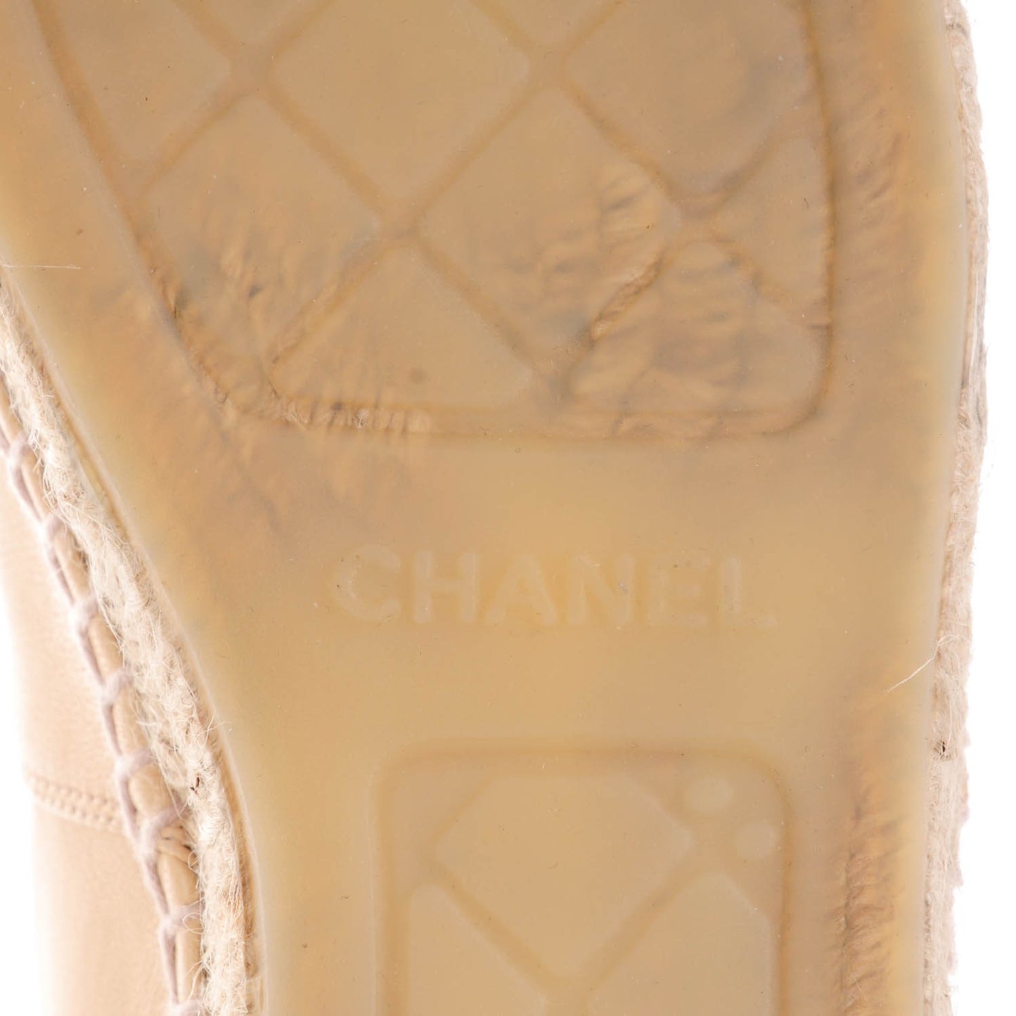 Lambskin CC Espadrilles 40 Beige Black