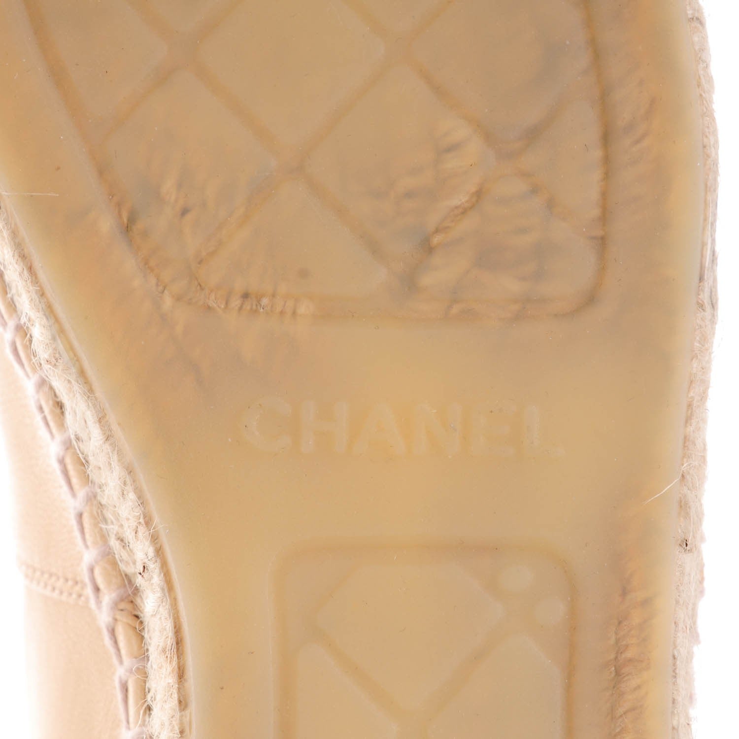 Chanel Lambskin CC Espadrilles 40 Beige Black 6 of 9