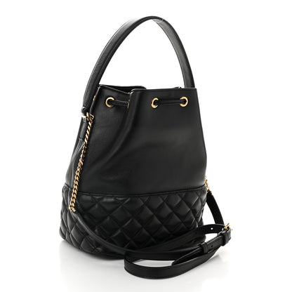 Versace Nappa Quilted Medusa Top Handle Bucket Bag Black 3 of 9