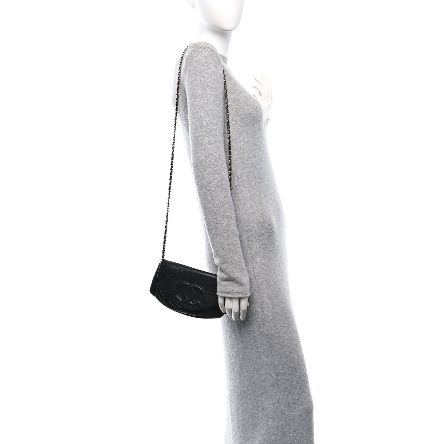 Caviar Half Moon Wallet On Chain WOC Black