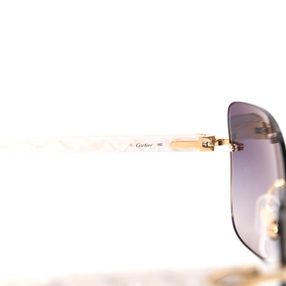 Cartier Mother of Pearl Sunglasses CT001RS Gold White 10 of 16