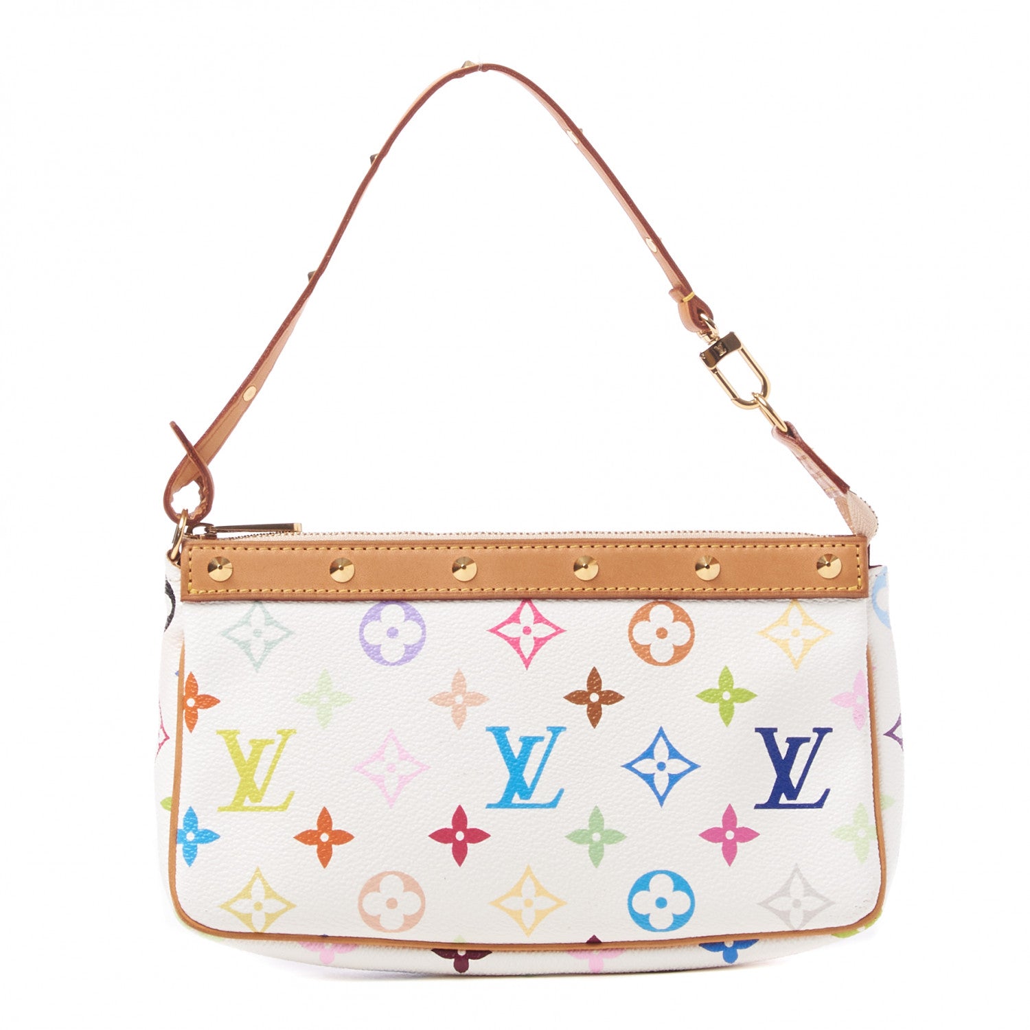 Louis Vuitton Monogram Multicolor Pochette Accessories White 1 of 7