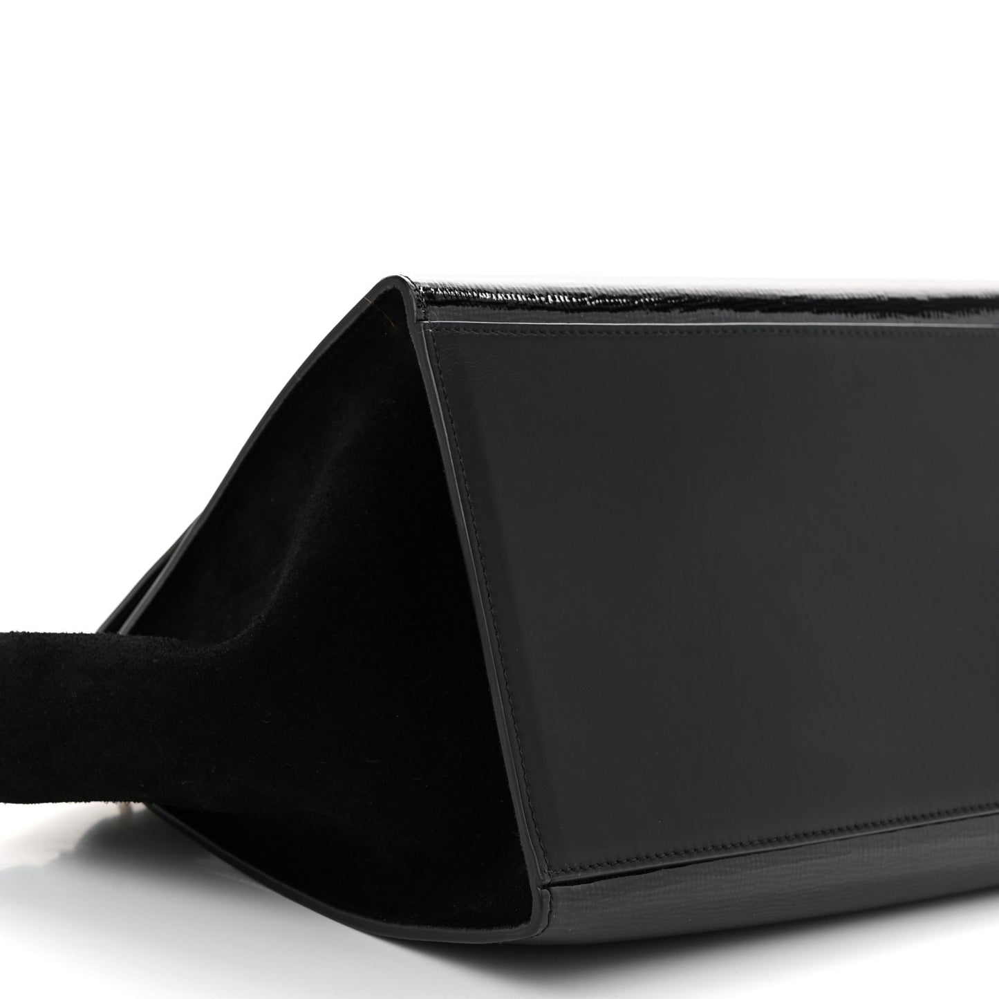 Patent Suede Medium Trapeze Black