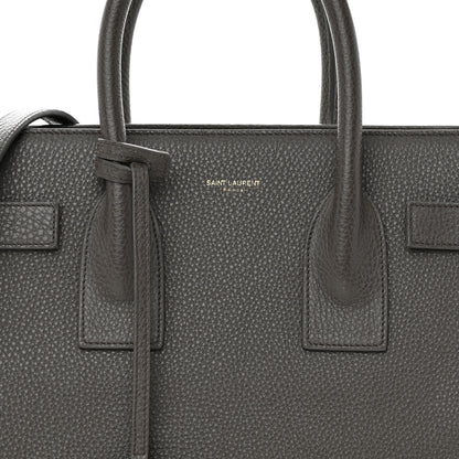 Saint Laurent Grained Calfskin Small Sac De Jour Charcoal 8 of 12