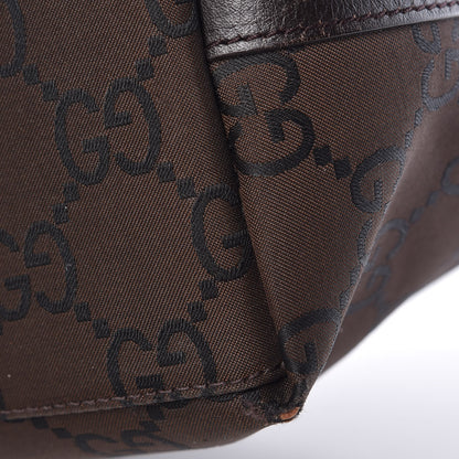 Gucci Nylon Monogram Hobo Dark Brown 14 of 14