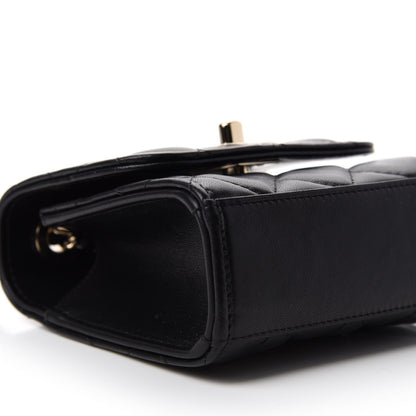 Chanel Lambskin Quilted Mini Trendy CC Chain Wallet Black 6 of 11