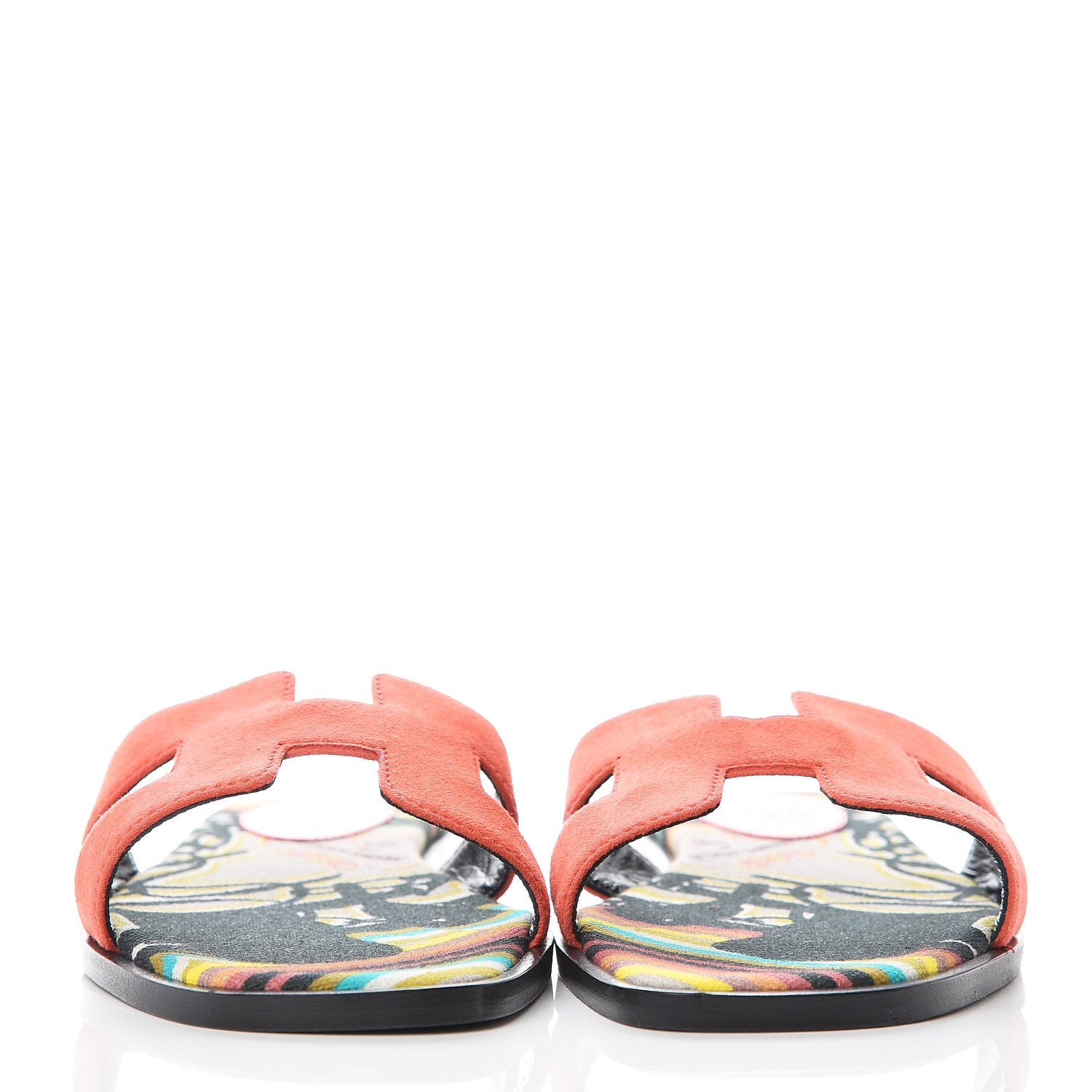 Hermes Suede Goatskin Oran Sandals 36 Rouge Corail 2 of 7