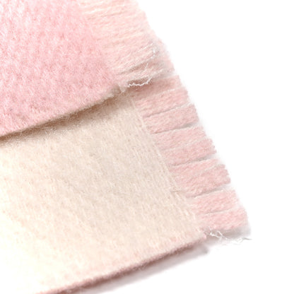 Chanel Cashmere CC Fringe Stole Pink White 5 of 6