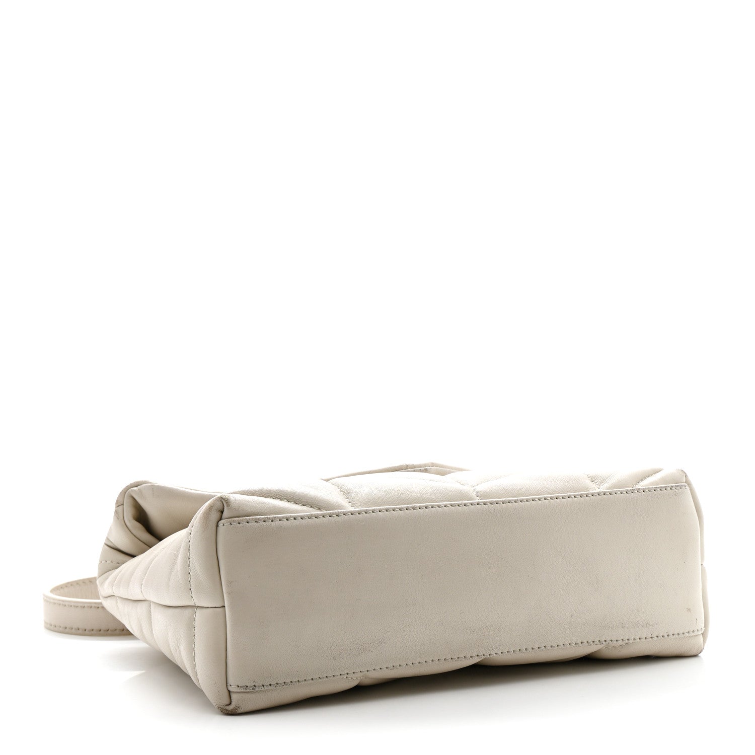 Saint Laurent Lambskin Quilted Toy Loulou Puffer Monogram Chain Satchel Crema Soft 4 of 20